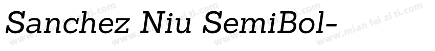 Sanchez Niu SemiBol字体转换
